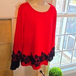 Sz L Karl Lagerfeld perfect Holiday top